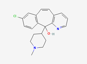 Two-dimensional chemical structure of 8-chloro-11-(1-methyl-4-piperidinyl)-11H-benzo[5,6]cyclohepta[1,2-b]pyridin-11-ol