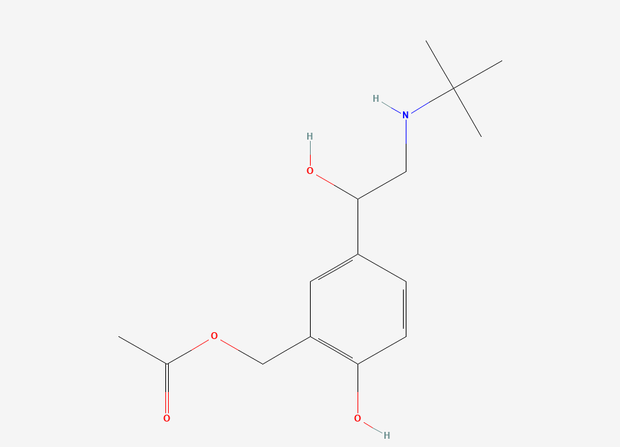Two-dimensional chemical structure of Salbutamol acetate