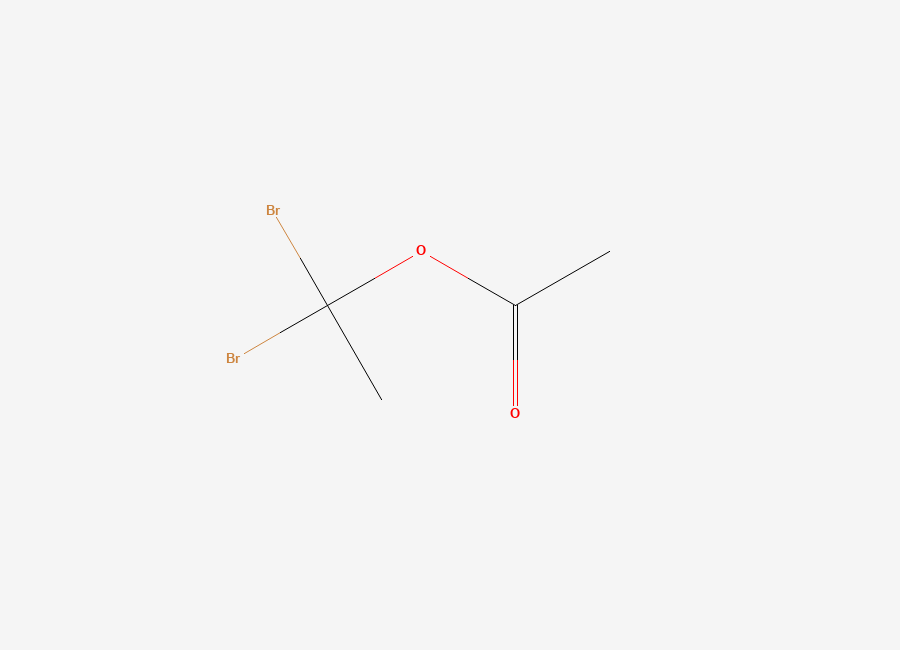 Two-dimensional chemical structure of 1,1-dibromoethyl acetate