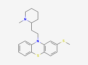 Two-dimensional chemical structure of Thioridazine, CAS 50-52-2