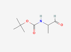 Two-dimensional chemical structure of tert-butyl N-(1-oxopropan-2-yl)carbamate