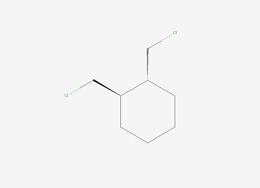 Two-dimensional chemical structure of (1R,2R)-1,2-bis(chloromethyl)cyclohexane, CAS 1416975-23-9