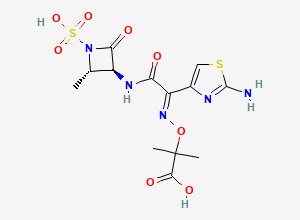 Two-dimensional chemical structure of Aztreonam E-Isomer, CAS 99341-02-3
