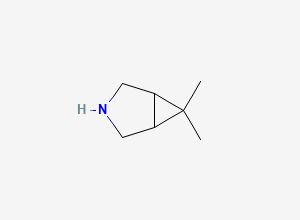 Two-dimensional chemical structure of 6,6-Dimethyl-3-azabicyclo(3.1.0)hexane