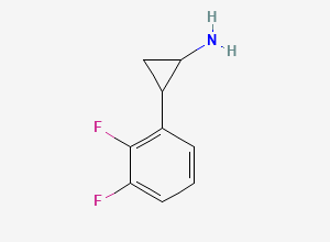 Two-dimensional chemical structure of 2-(2,3-Difluorophenyl)cyclopropan-1-amine