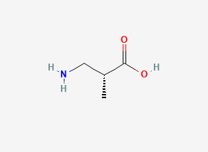 Two-dimensional chemical structure of (R)-3-amino-2-methylpropanoate