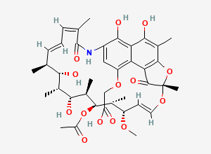 Two-dimensional chemical structure of Rifaximin EP Impurity B, CAS 13929-35-6