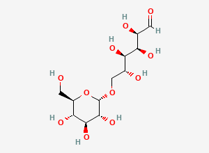 Two-dimensional chemical structure of (2R,3S,4R,5R)-2,3,4,5-Tetrahydroxy-6-(((2S,3R,4S,5S,6R)-3,4,5-trihydroxy-6-(hydroxymethyl)tetrahydro-2H-pyran-2-yl)oxy)hexanal