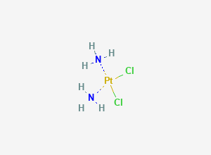 Two-dimensional chemical structure of Carboplatin EP Impurity A / Cisplatin, CAS 15663-27-1