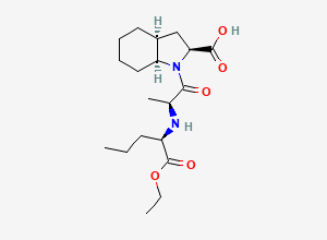 Two-dimensional chemical structure of Perindopril EP Impurity I, CAS 145513-33-3