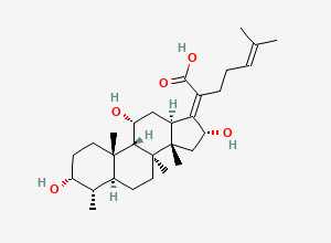 Two-dimensional chemical structure of Fusidic Acid EP Impurity I, CAS 5951-83-7