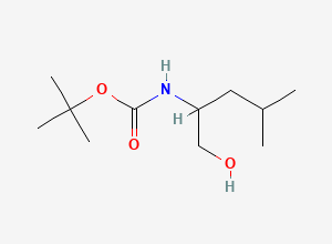 Two-dimensional chemical structure of tert-butyl N-(1-hydroxy-4-methylpentan-2-yl)carbamate
