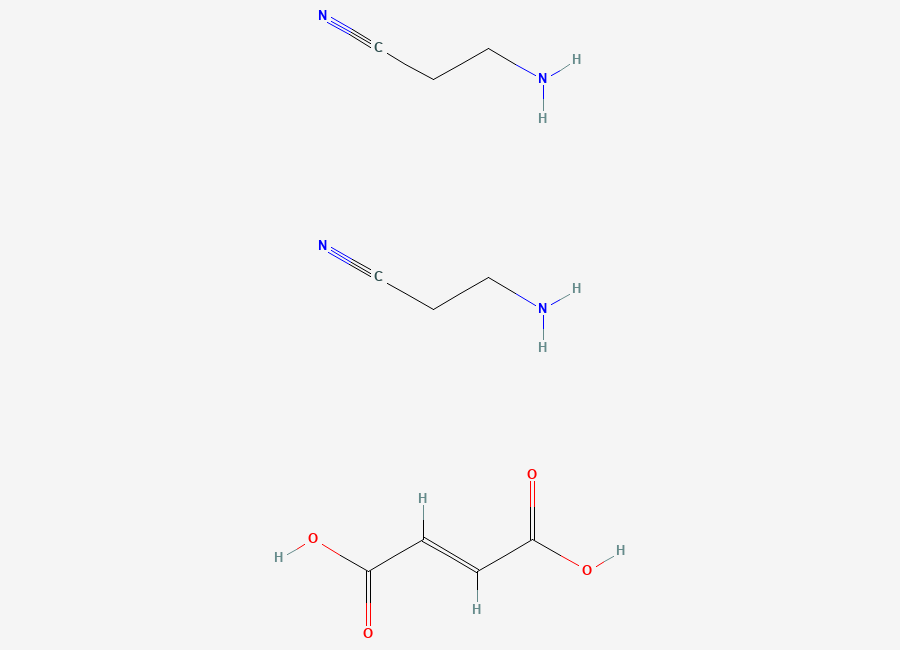 Two-dimensional chemical structure of Bis(3-aminopropiononitrile) fumarate