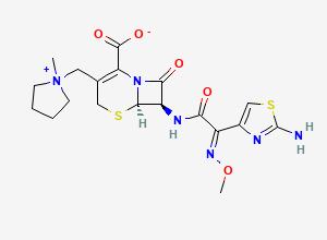 Two-dimensional chemical structure of Cefepime EP Impurity A/ E-Cefepime(Cefepime Related Compound A), CAS 97164-57-3