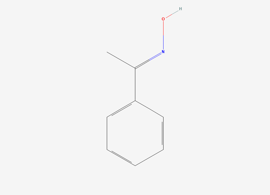 Two-dimensional chemical structure of Acetophenone oxime