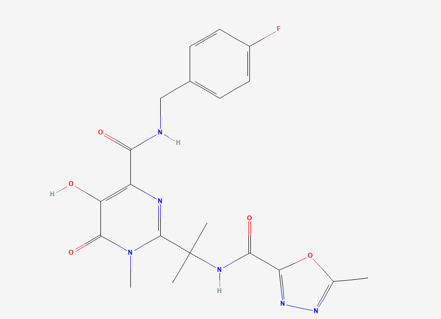 Two-dimensional chemical structure of Raltegravir
