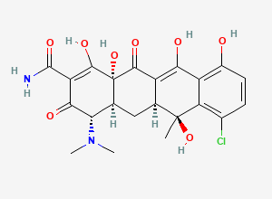 Two-dimensional chemical structure of Lymecycline EP Impurity G/ Chlortetracycline, CAS 57-62-5