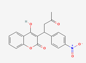 Two-dimensional chemical structure of Acenocoumarol, CAS 152-72-7