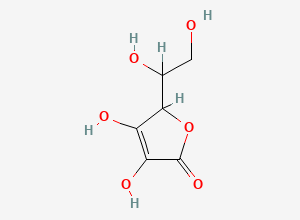 Two-dimensional chemical structure of D-erythro-hex-2-enonic acid, gamma-lactone