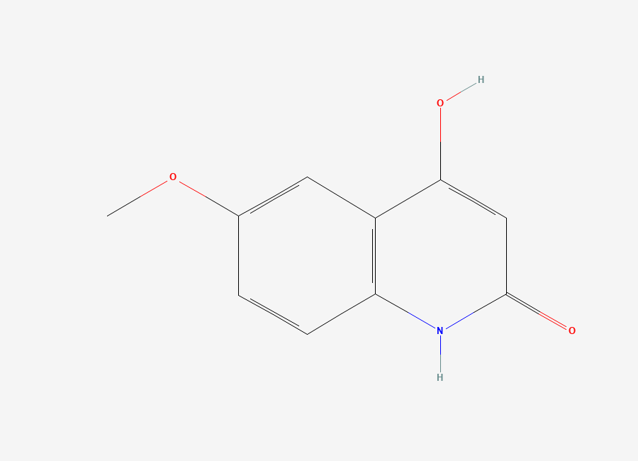 Two-dimensional chemical structure of 6-Methoxyquinoline-2,4-diol