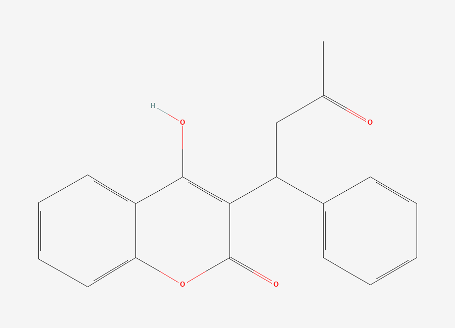 Two-dimensional chemical structure of Warfarin
