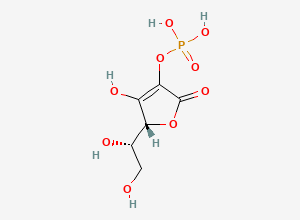 Two-dimensional chemical structure of Ascorbic acid 2-phosphate