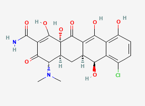 Two-dimensional chemical structure of Chlortetracycline EP Impurity B / Demeclocycline, CAS 127-33-3