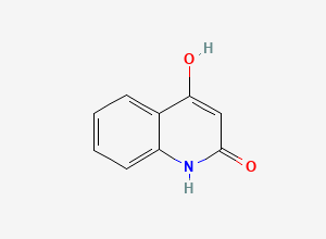 Two-dimensional chemical structure of 2,7-Dihydroxy Quinoline, CAS 86-95-3