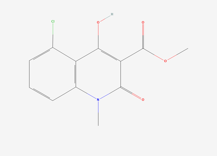 Two-dimensional chemical structure of Methyl 5-chloro-4-hydroxy-1-methyl-2-oxo-1,2-dihydroquinoline-3-carboxylate