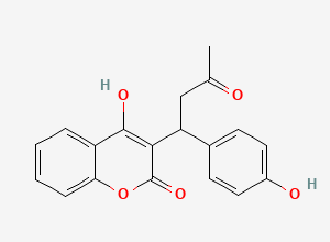Two-dimensional chemical structure of 4'-Hydroxy Warfarin, CAS 24579-14-4