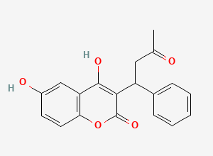 Two-dimensional chemical structure of 6-Hydroxy Warfarin, CAS 17834-02-5