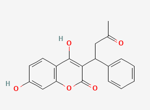 Two-dimensional chemical structure of 7-Hydroxy Warfarin, CAS 17834-03-6