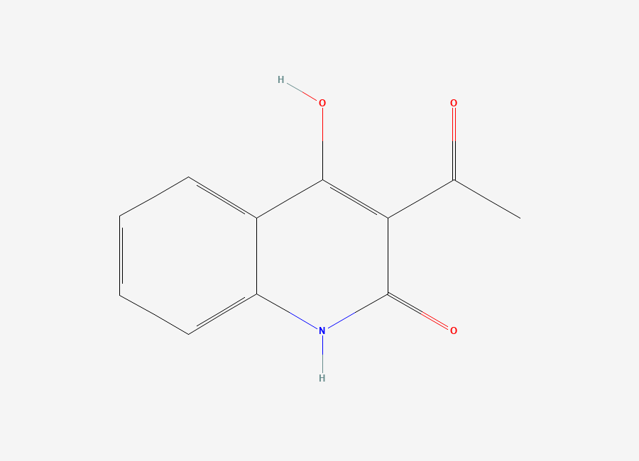 Two-dimensional chemical structure of 3-Acetyl-2,4-dihydroxyquinoline