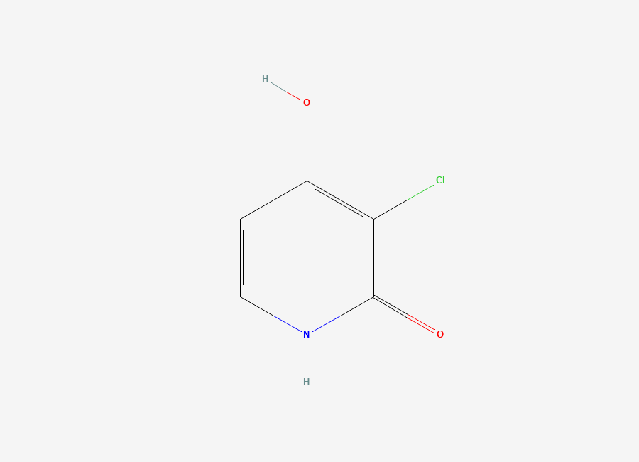 Two-dimensional chemical structure of 3-Chloro-4-hydroxypyridin-2(1H)-one