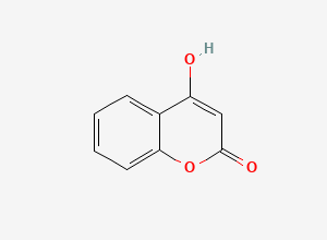 Two-dimensional chemical structure of Acenocoumarol 4-Hydroxy Coumarin /Warfarin EP Impurity B, CAS 1076-38-6