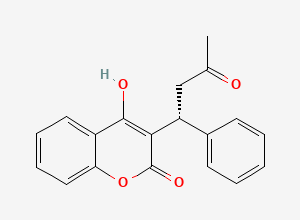 Two-dimensional chemical structure of (R)-Warfarin