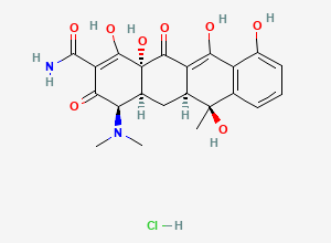 Two-dimensional chemical structure of Lymecycline EP Impurity A / Chlortetracycline EP Impurity D /4-Epitetracycline hydrochloride/ Epitetracycline Hydrochloride, CAS 23313-80-6