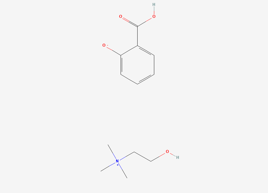 Two-dimensional chemical structure of Choline Salicylate, CAS 2016-36-6