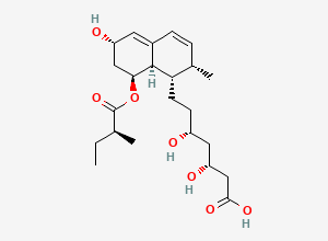 Two-dimensional chemical structure of Pravastatin, CAS 81093-37-0