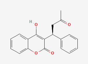 Two-dimensional chemical structure of (S)-Warfarin