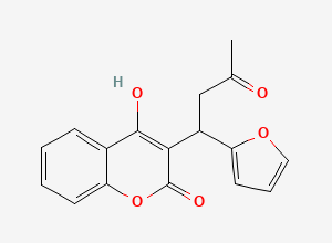 Two-dimensional chemical structure of Coumafuryl, CAS 117-52-2