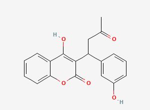 Two-dimensional chemical structure of 3'-Hydroxy Warfarin, CAS 30992-81-5