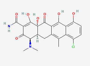 Two-dimensional chemical structure of Chlortetracycline EP Impurity K / 4-epianhydrochlortetracycline, CAS 81163-11-3