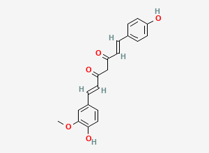 Two-dimensional chemical structure of Demethoxy Curcumin, CAS 22608-11-3
