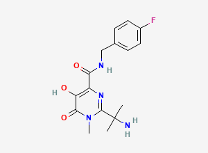Two-dimensional chemical structure of Raltegravir EP Impurity A / Raltegravir Amine Impurity, CAS 518048-03-8