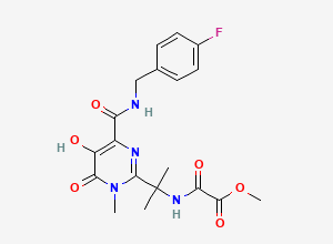 Two-dimensional chemical structure of Raltegravir Diketo Methoxy Impurity, CAS 518048-04-9