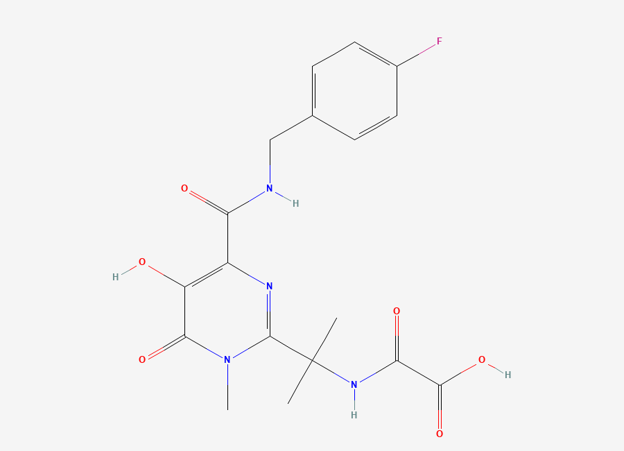 Two-dimensional chemical structure of Raltegravir EP Impurity D/ Raltegravir Oxalyl Analog, CAS 1064706-98-4