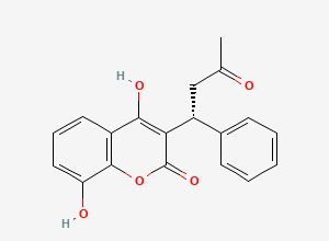 Two-dimensional chemical structure of 8-Hydroxywarfarin, (R)-