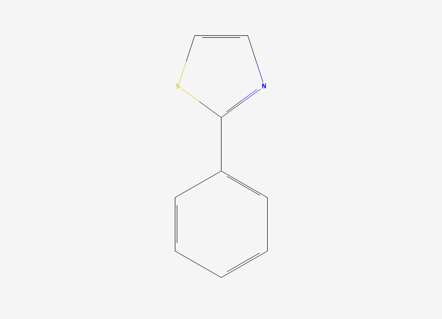 Two-dimensional chemical structure of 2-Phenylthiazole