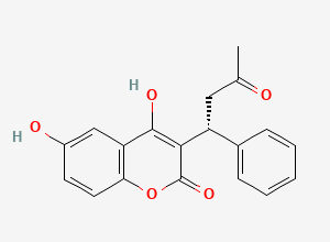 Two-dimensional chemical structure of 6-Hydroxywarfarin, (R)-